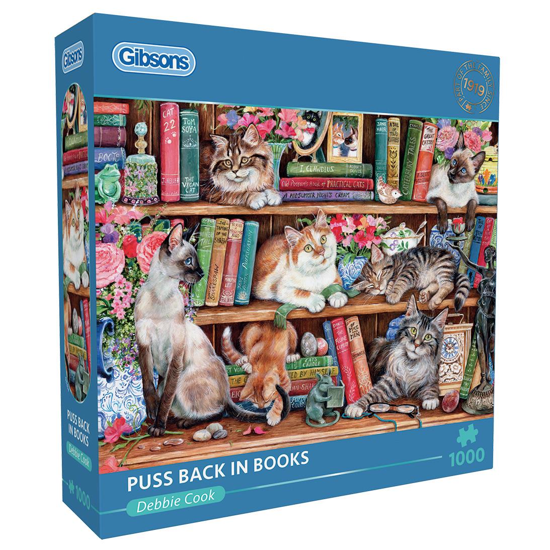 Puss back in books 1000 Piece Jigsaw Puzzle