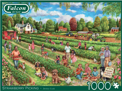 Strawberry Picking 1000 Piece JIgsaw Puzzle