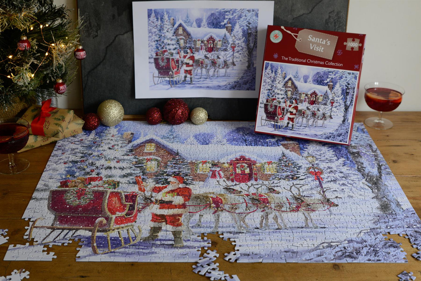 Santa's Visit 1000 Piece Jigsaw Puzzle