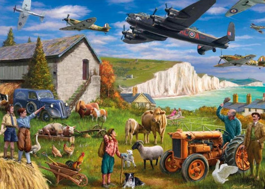 Falcon de luxe Flight over Dover 1000 Piece Jigsaw Puzzle