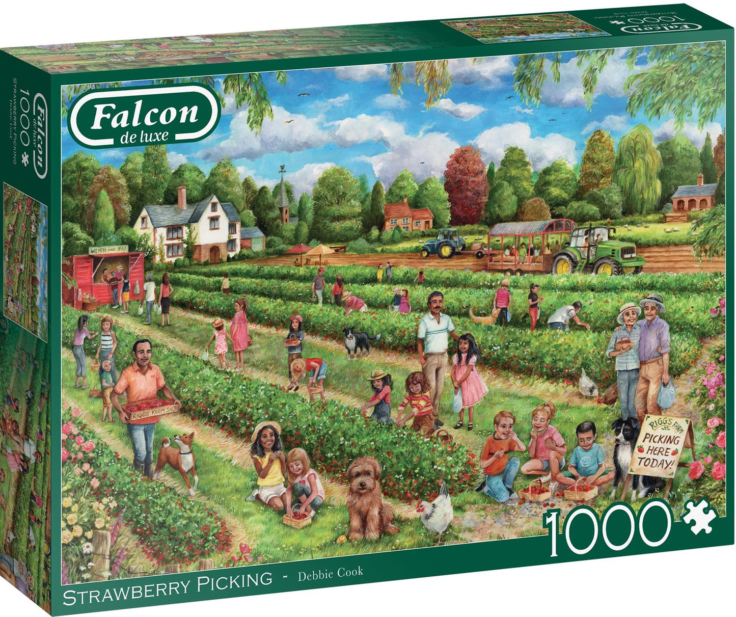 Falcon de luxe Strawberry Picking 1000 Piece JIgsaw Puzzle