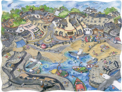 Lyme Regis - Wendy Brown 1000 or 500 Piece Jigsaw Puzzle