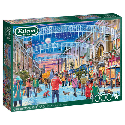 Christmas in Cardiff 1000 Piece jigsaw puzzle box 1