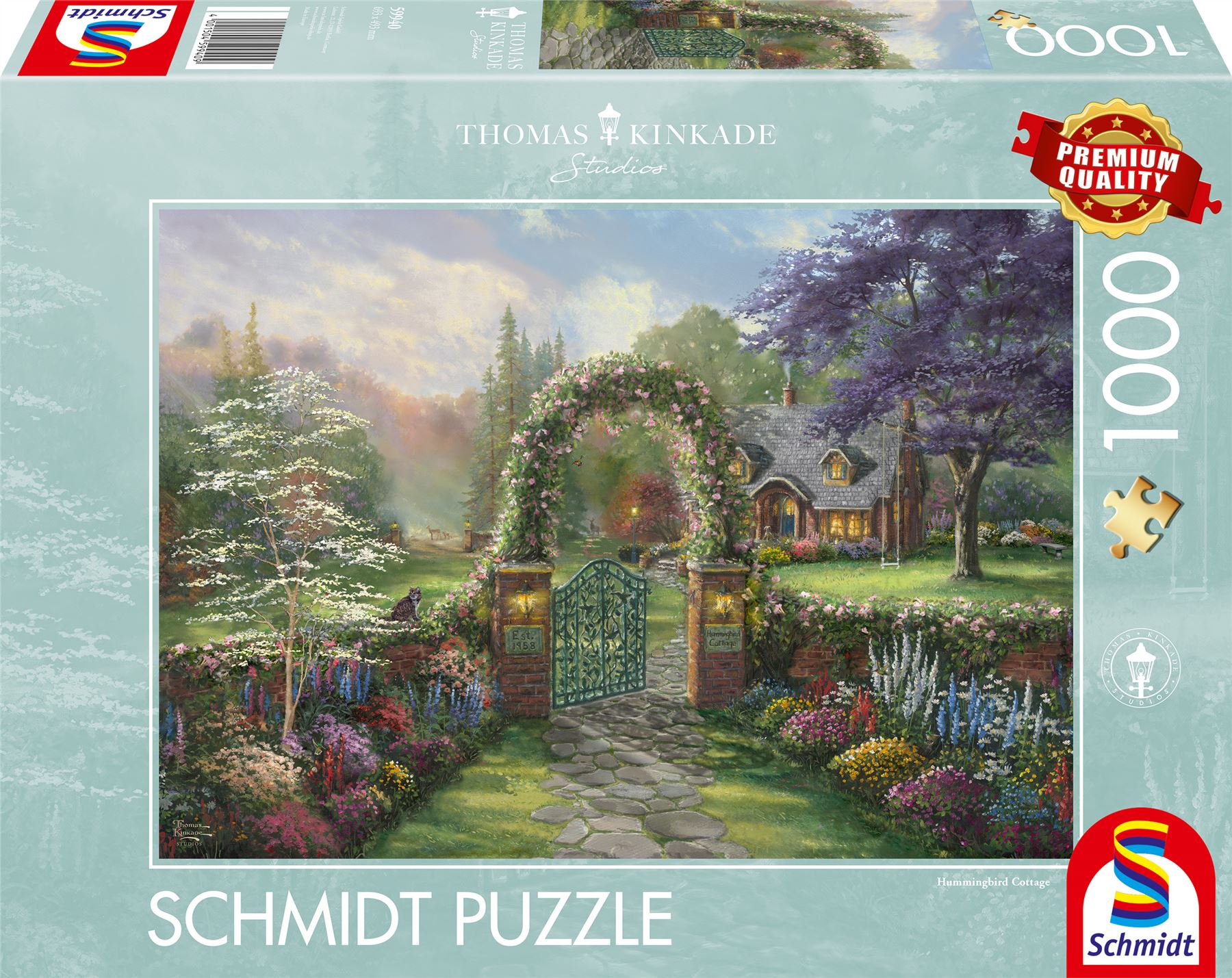 Wooden Jigsaw Puzzle 1000 Pieces, Hummingbird and Flower, Unique Puzzle