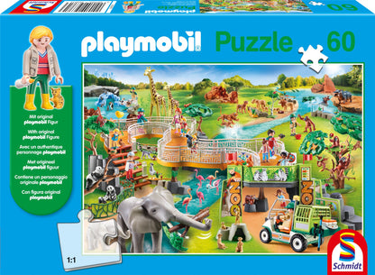 Playmobil: A Zoo Adventure Puzzle & Play 60 Piece Jigsaw Puzzle