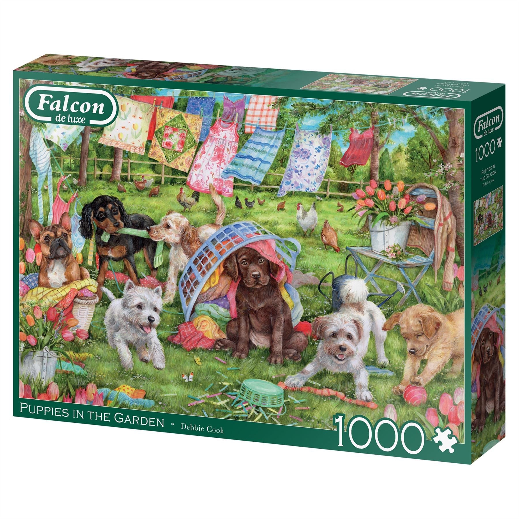 Puppies in the Garden 1000 Piece Jigsaw Puzzle – All Jigsaw Puzzles US