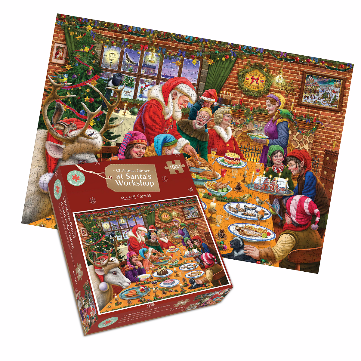 MasterPieces 1000 Piece Christmas Jigsaw Puzzle - Santa's Workshop 