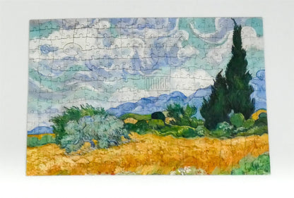 A Wheatfield, with Cypresses - National Gallery 300 Piece Wooden Jigsaw Puzzle